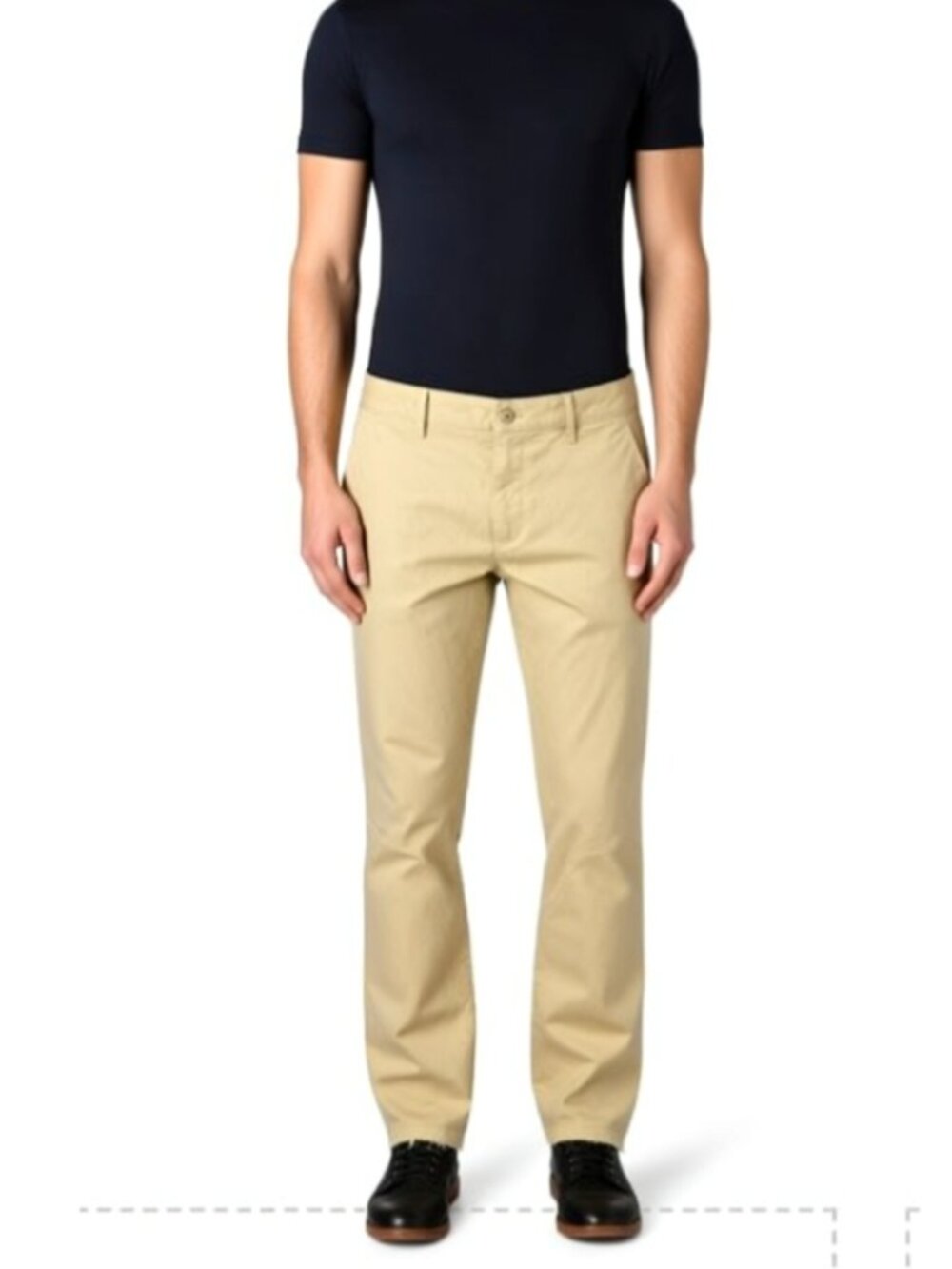 Alberto Luxury T400 Beige Regular Slim Fit  Men's Pants 32x32